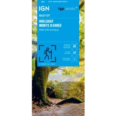 Carte IGN 0617OT Huelgoat Monts d'arrée / PNR D'armorique / Recto